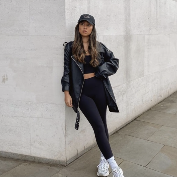 Oversized Leather Biker Jacket